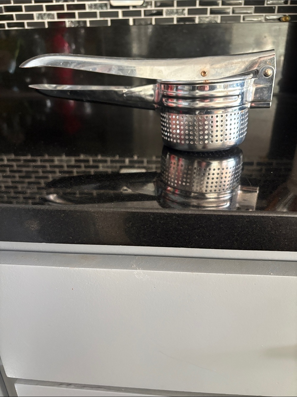 Heavy-Duty Stainless Potato Ricer- Silver